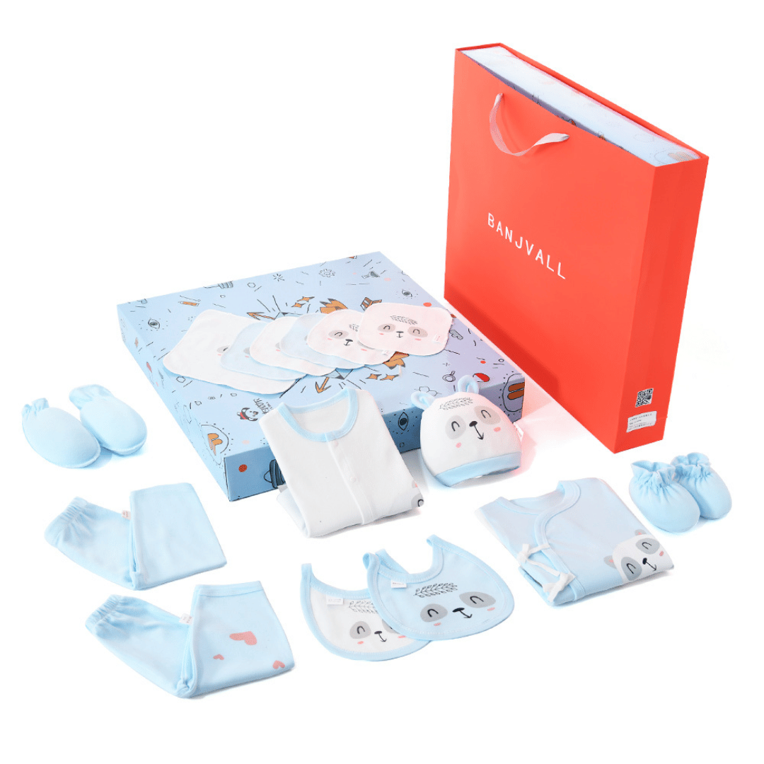 Blessing Bear Newborn Gift Box – Soft Cotton Baby Set