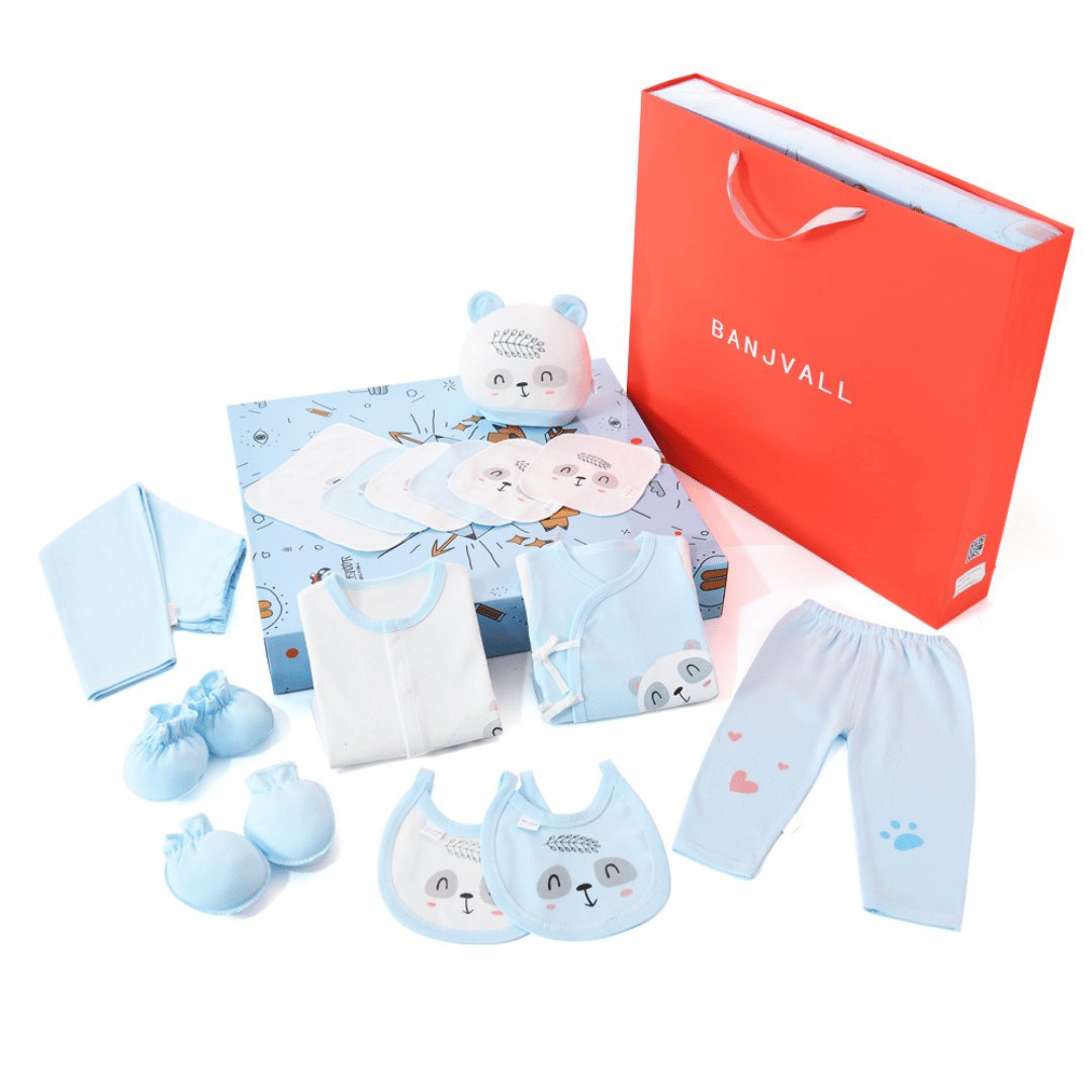 Blessing Bear Newborn Gift Box – Soft Cotton Baby Set