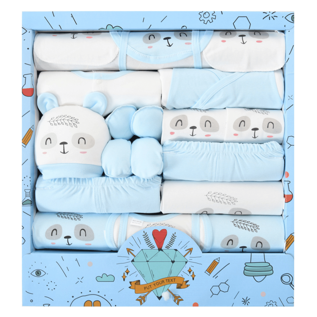 Blessing Bear Newborn Gift Box – Soft Cotton Baby Set