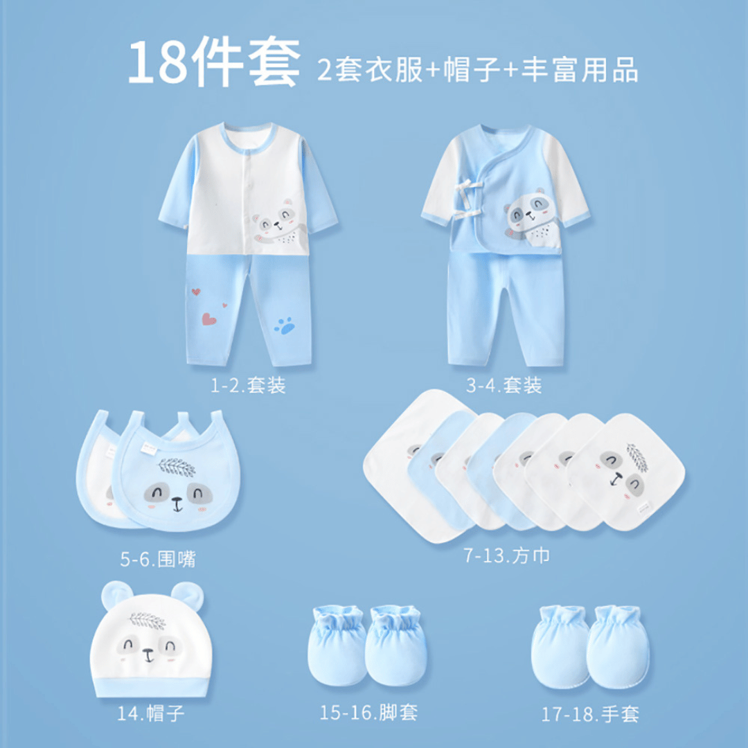 Blessing Bear Newborn Gift Box – Soft Cotton Baby Set