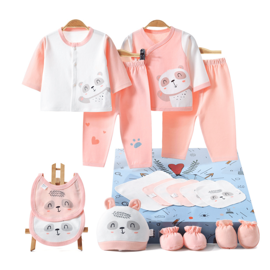 Blessing Bear Newborn Gift Box – Soft Cotton Baby Set