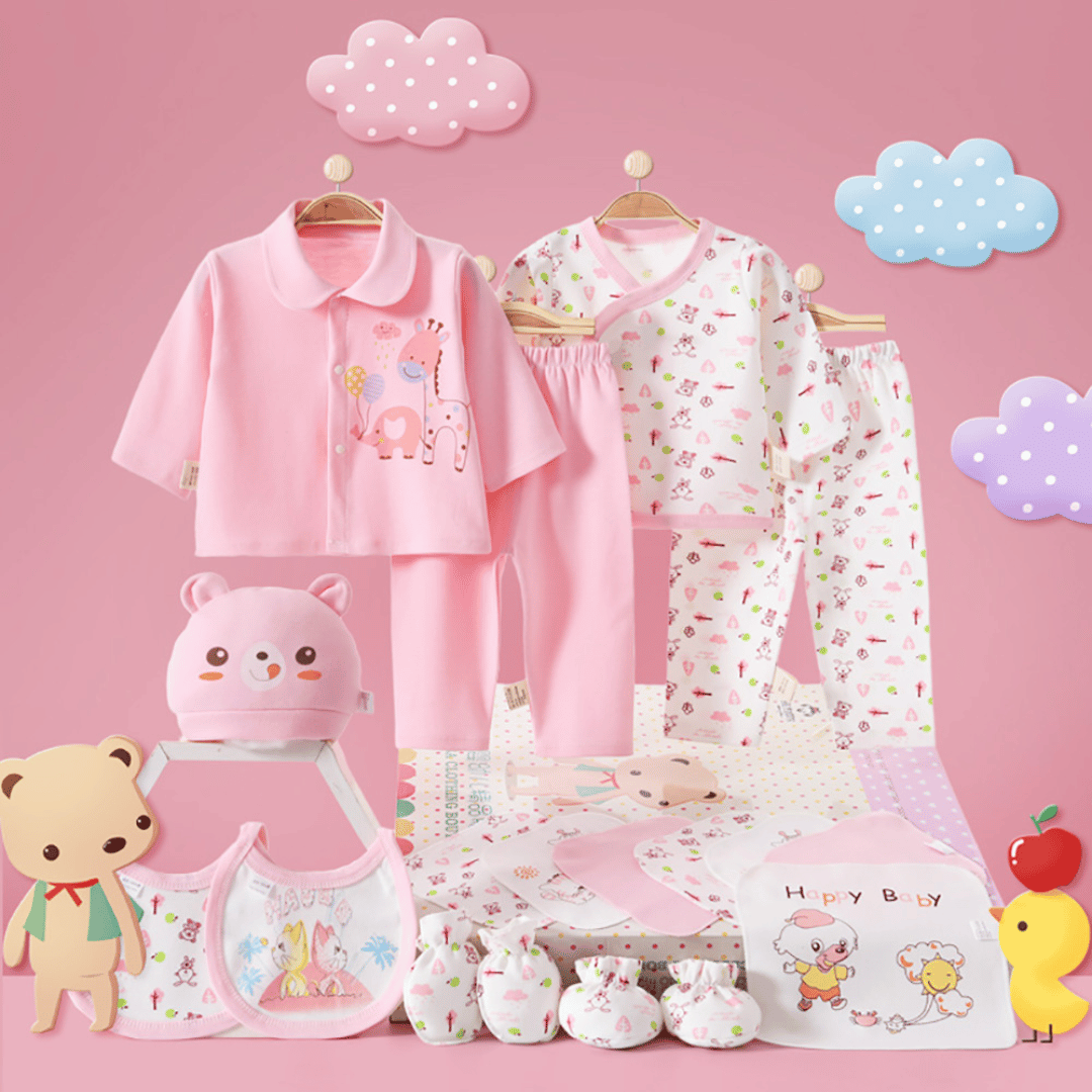 Sunny Bear Newborn Gift Box – Soft Cotton Baby Set