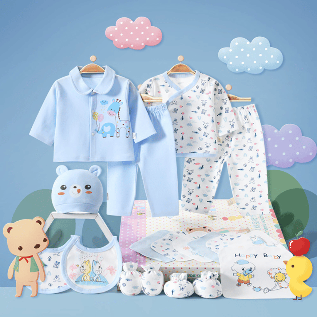Sunny Bear Newborn Gift Box – Soft Cotton Baby Set