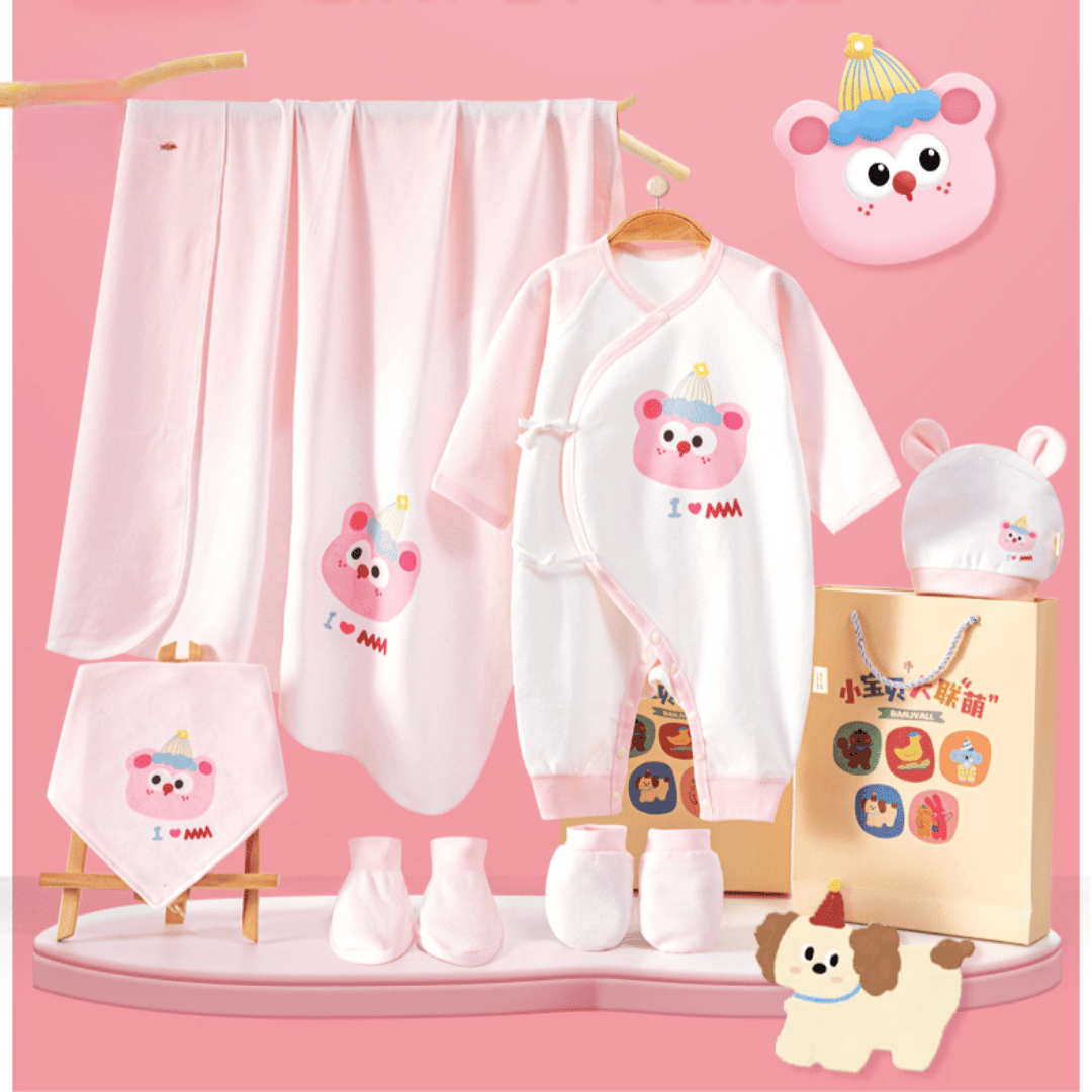 Happy Smile Newborn Gift Box – Soft Cotton Baby Set