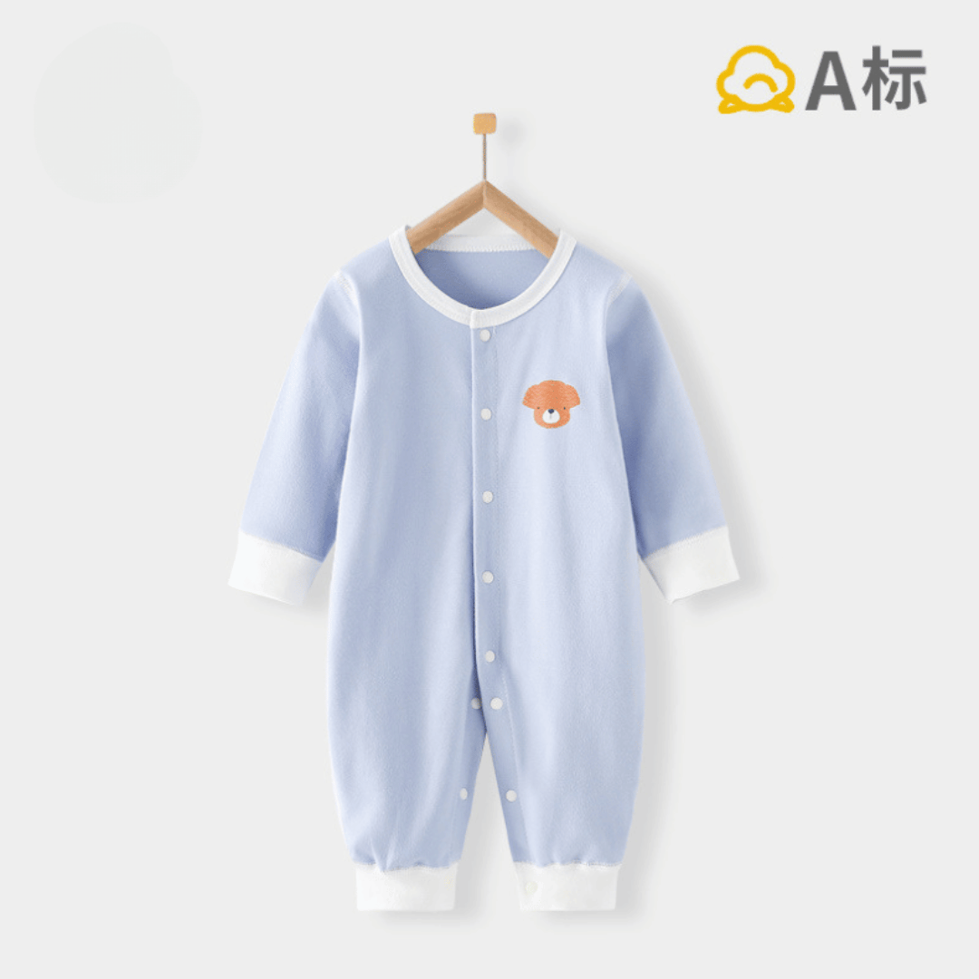 Luxury Soft Blue Bear Newborn Romper