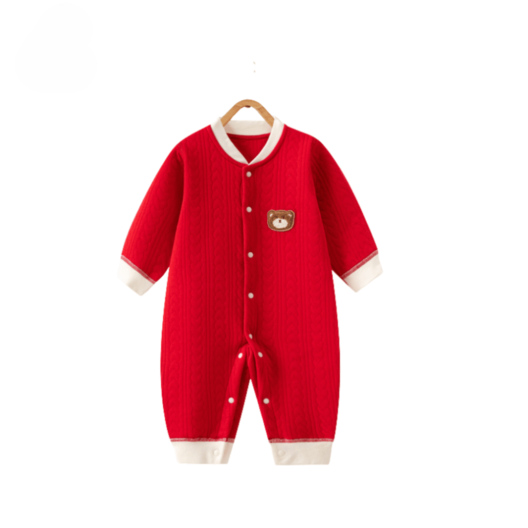 Luxury Teddy Patch Newborn Romper