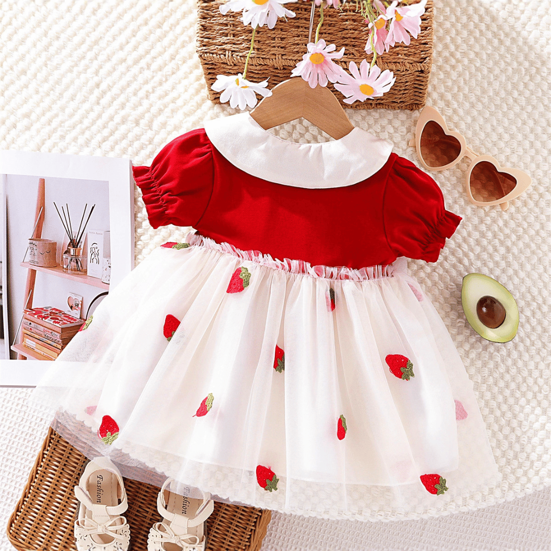 Strawberry Tulle Princess Dress