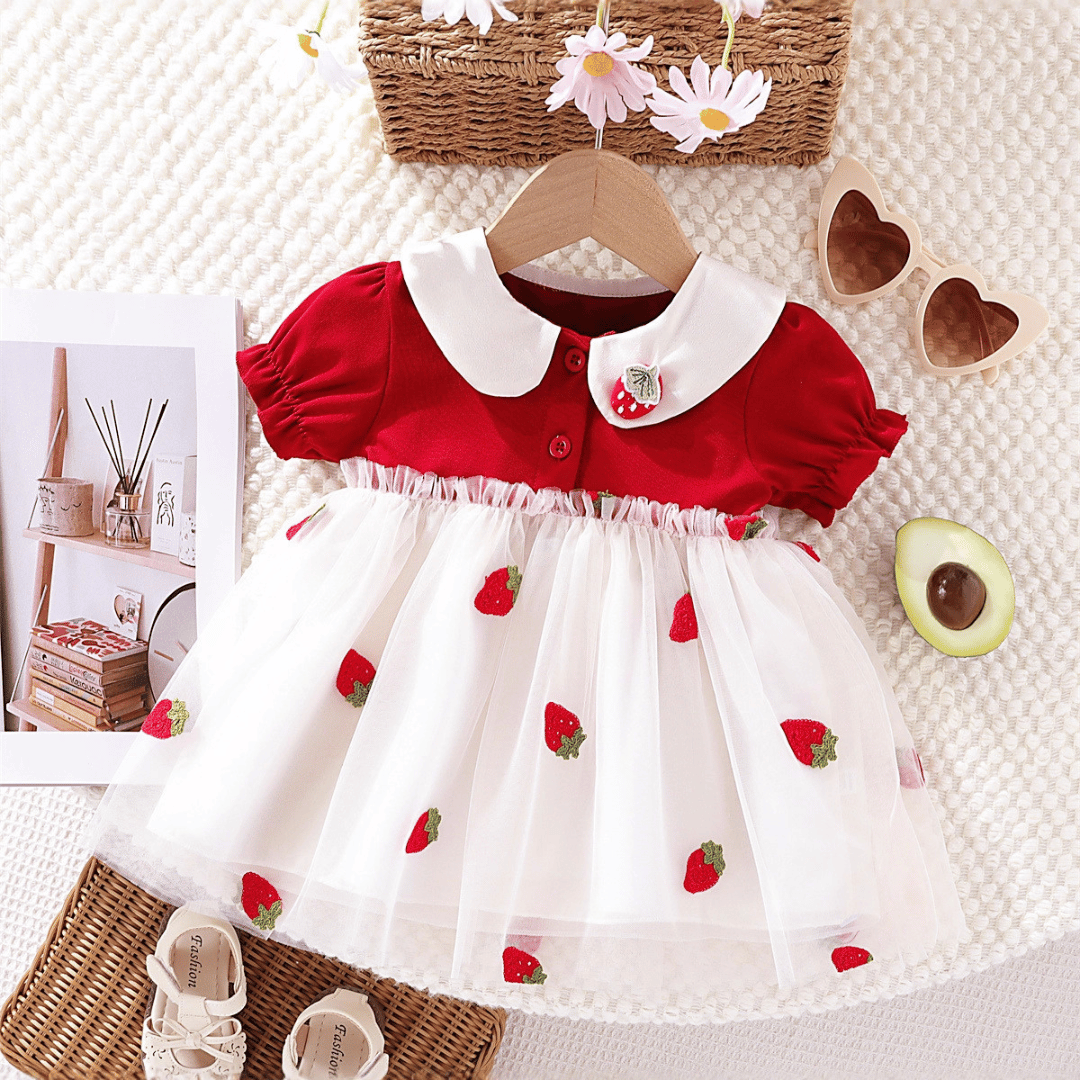 Strawberry Tulle Princess Dress