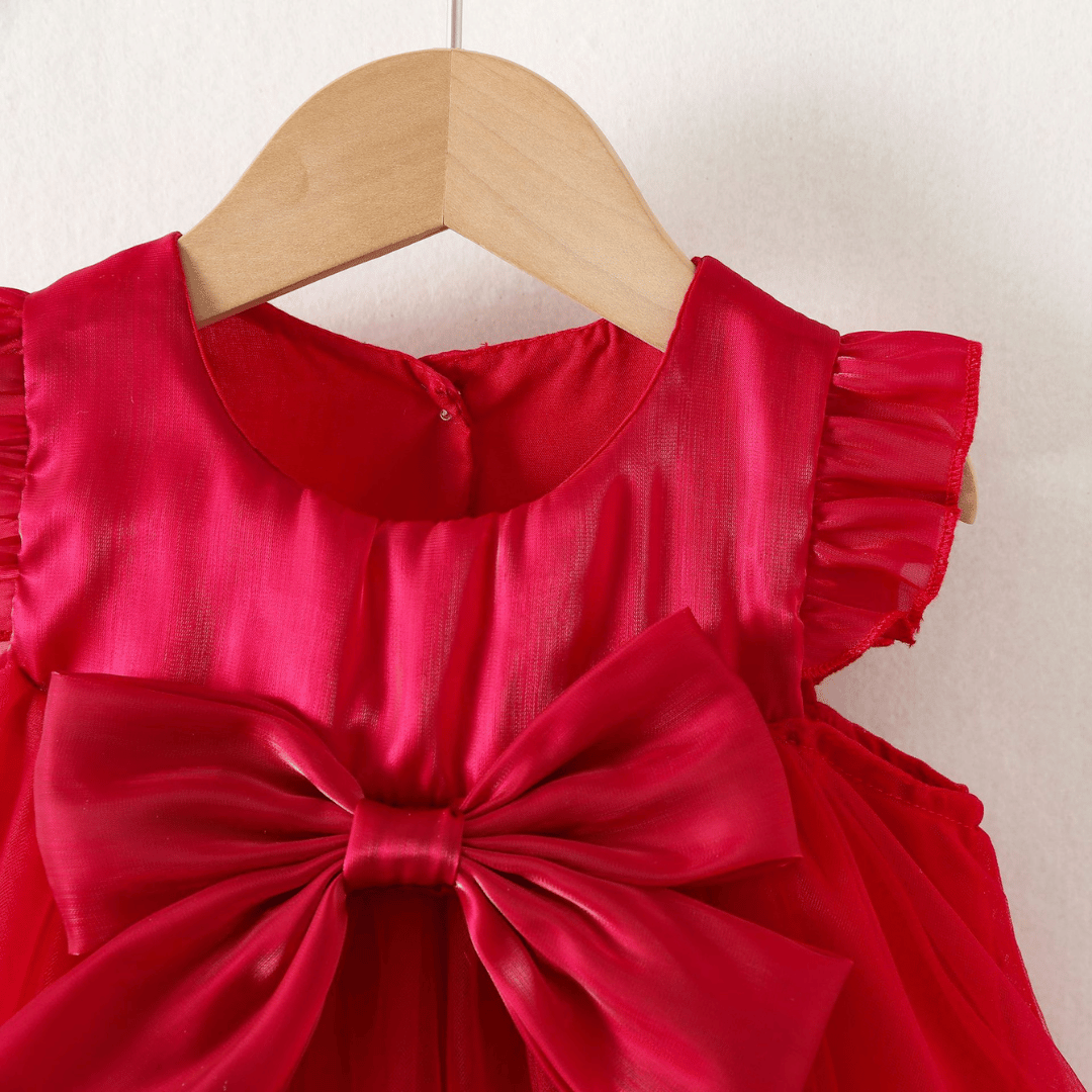 Luxury Flutter Sleeve Party Dress