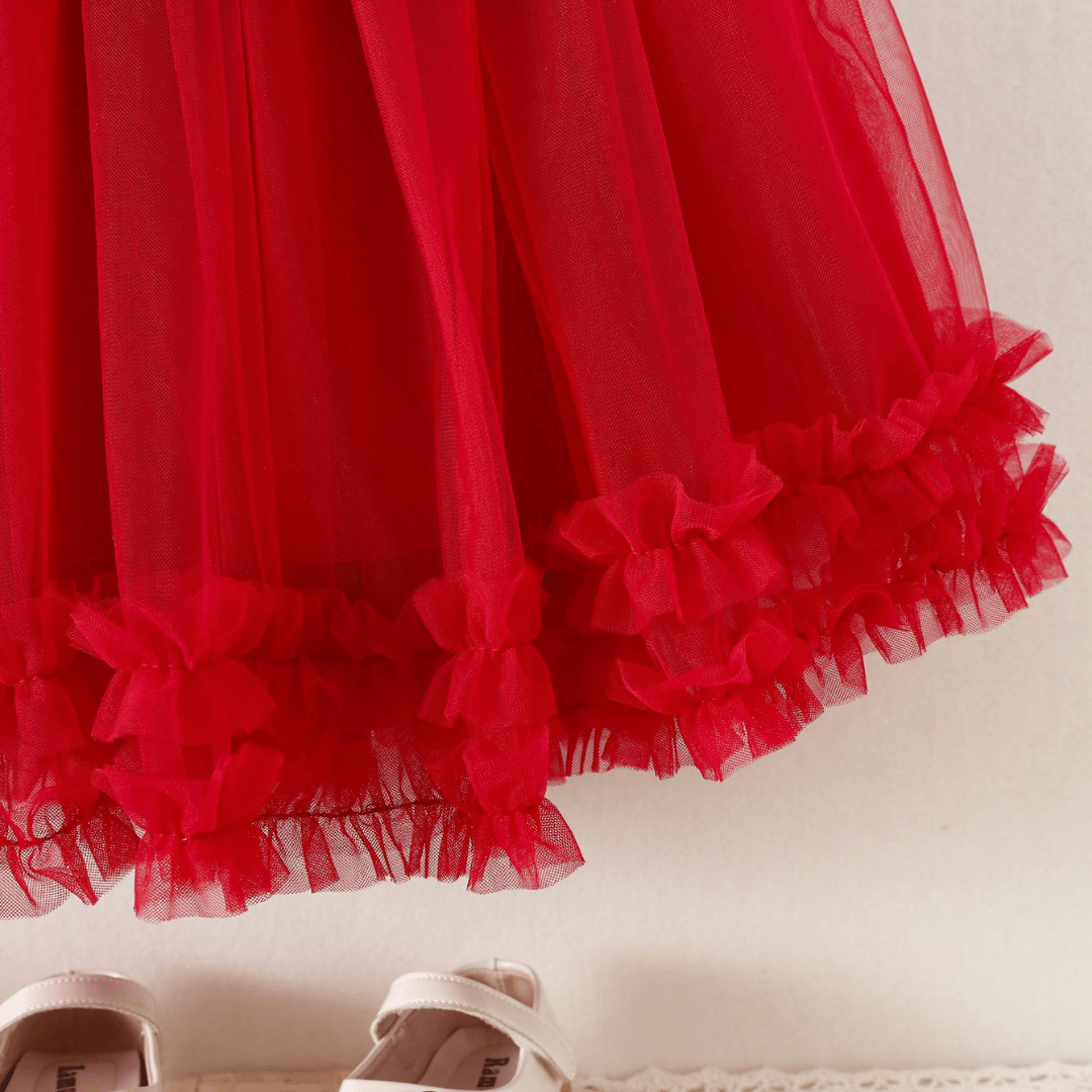 Luxury Flutter Sleeve Party Dress