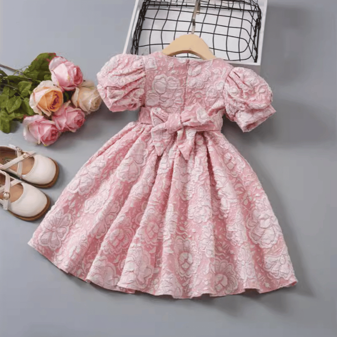 Embossed Floral Princess Dress