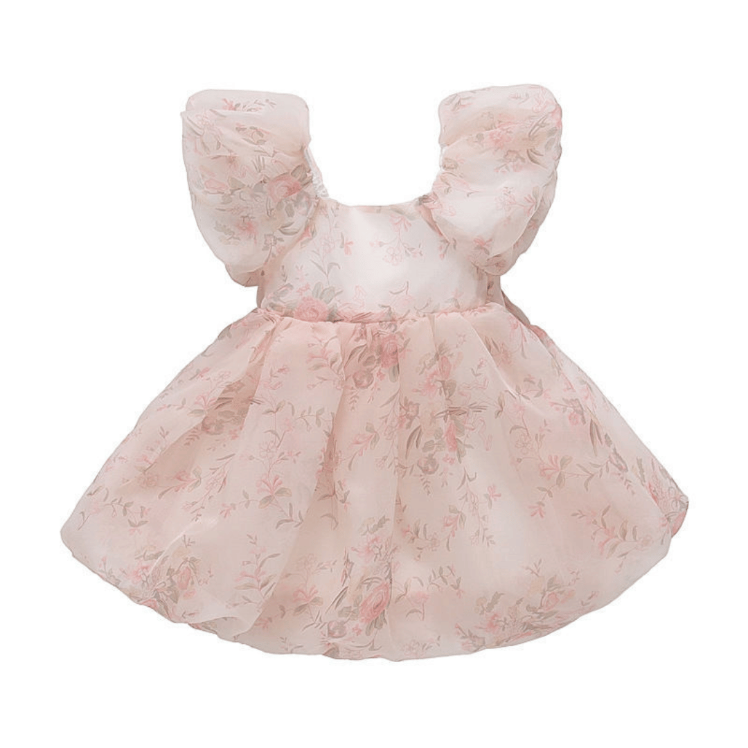 Peach Floral Princess Dress