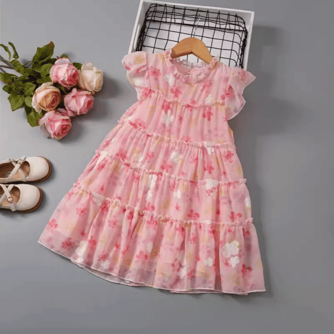 Pink Floral Party Dress