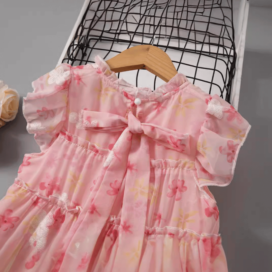 Pink Floral Party Dress