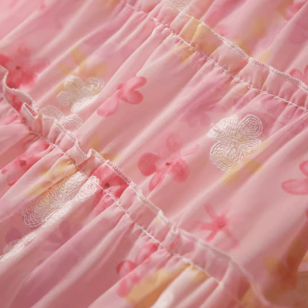 Pink Floral Party Dress