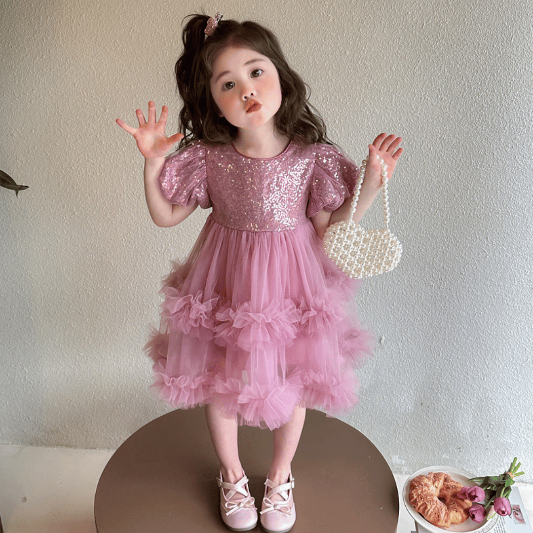 Pink Sequin Princess Dress