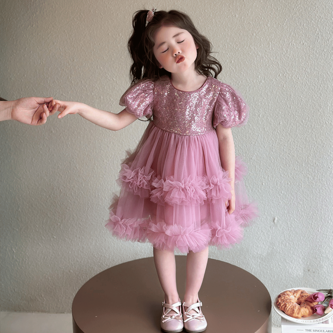 Pink Sequin Princess Dress