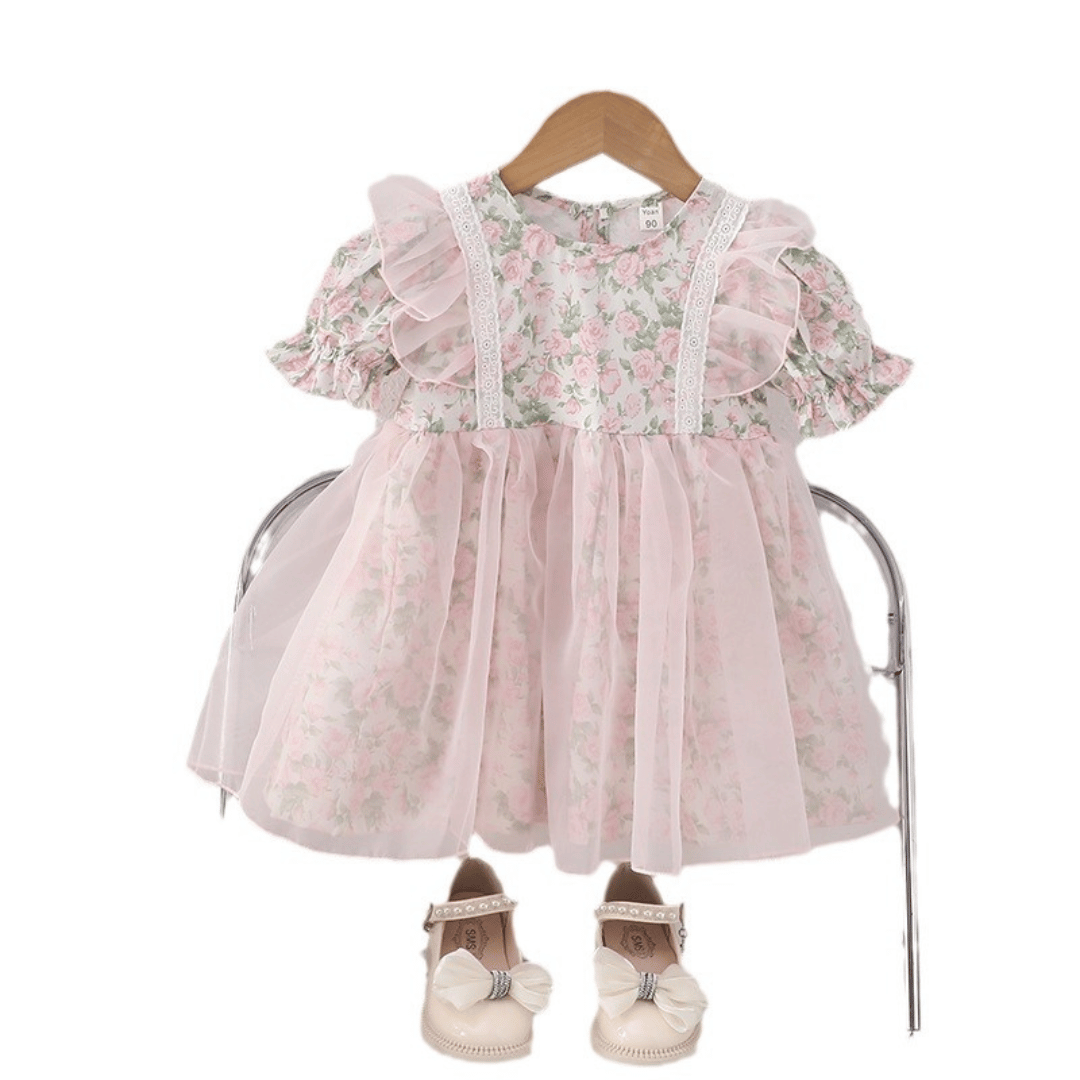 Baby Girl Vintage Pink Party Dress
