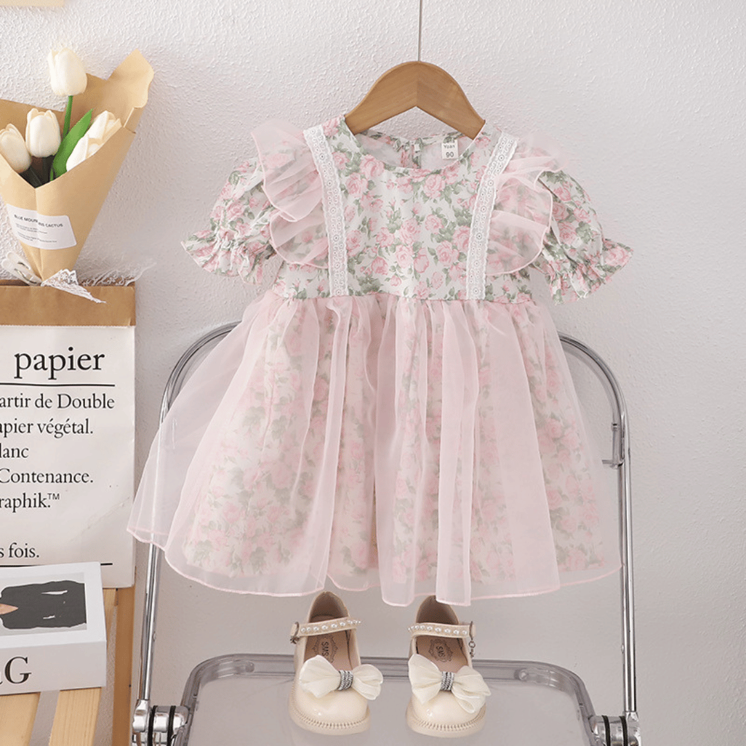 Baby Girl Vintage Pink Party Dress