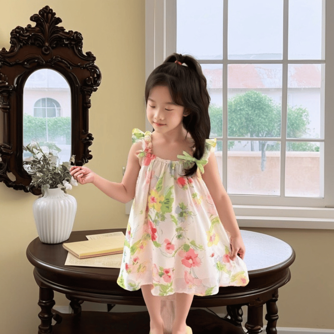 Elegant Floral Chiffon Baby Dress