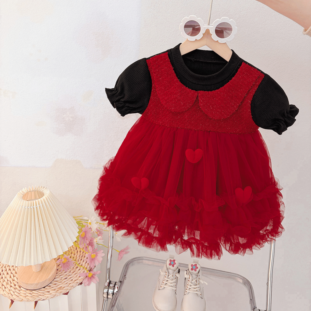 Heart Layered Tulle Dress