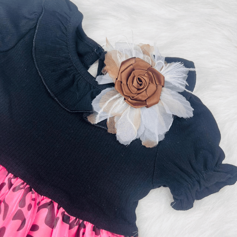 Leopard Flower Princess Dress