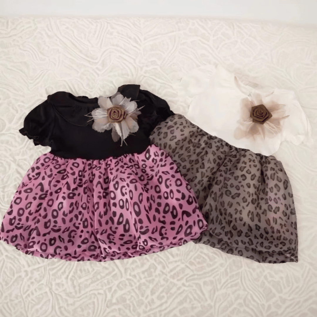 Leopard Flower Princess Dress