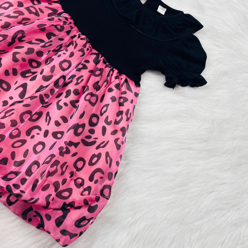 Leopard Flower Princess Dress