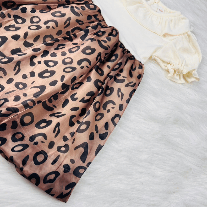 Leopard Flower Princess Dress