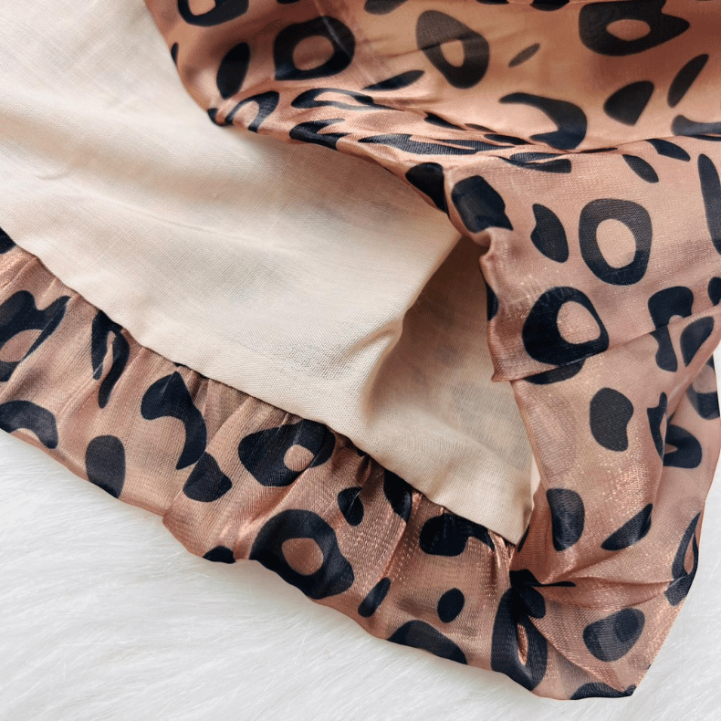 Leopard Flower Princess Dress