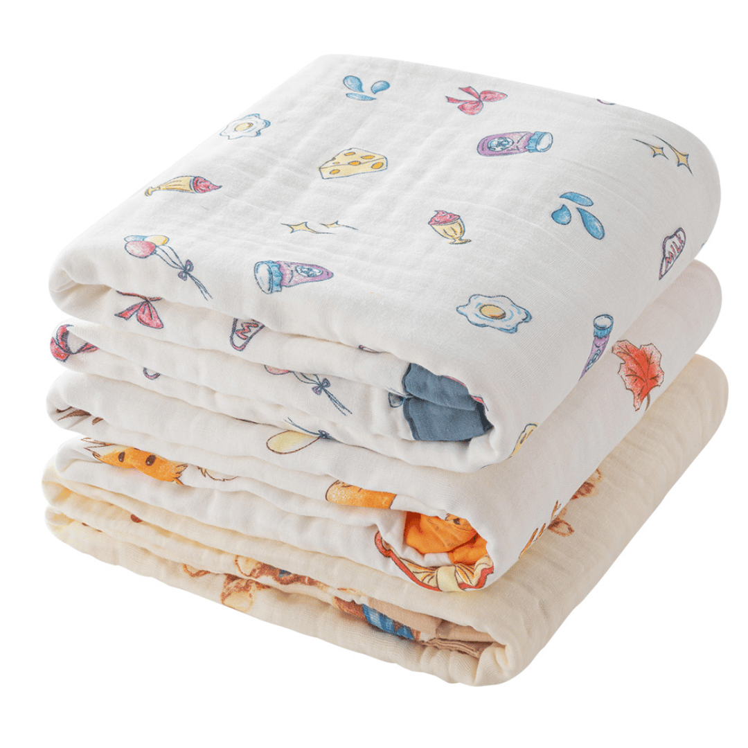Premium Pure Cotton Gauze Baby Bath Towel