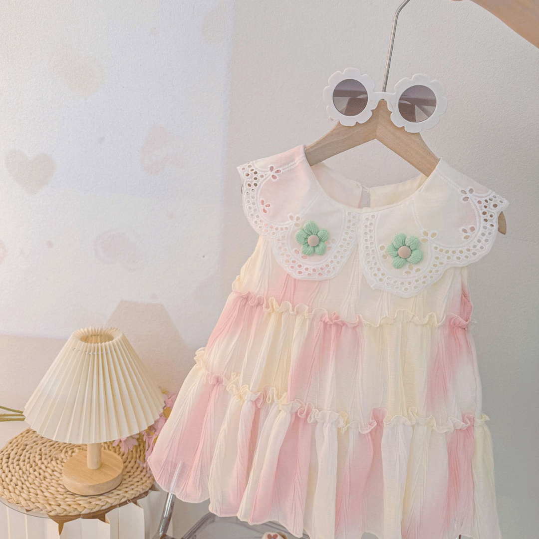 Rainbow Layered Tulle Baby Party Dress