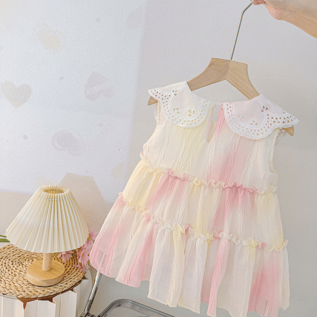 Rainbow Layered Tulle Baby Party Dress