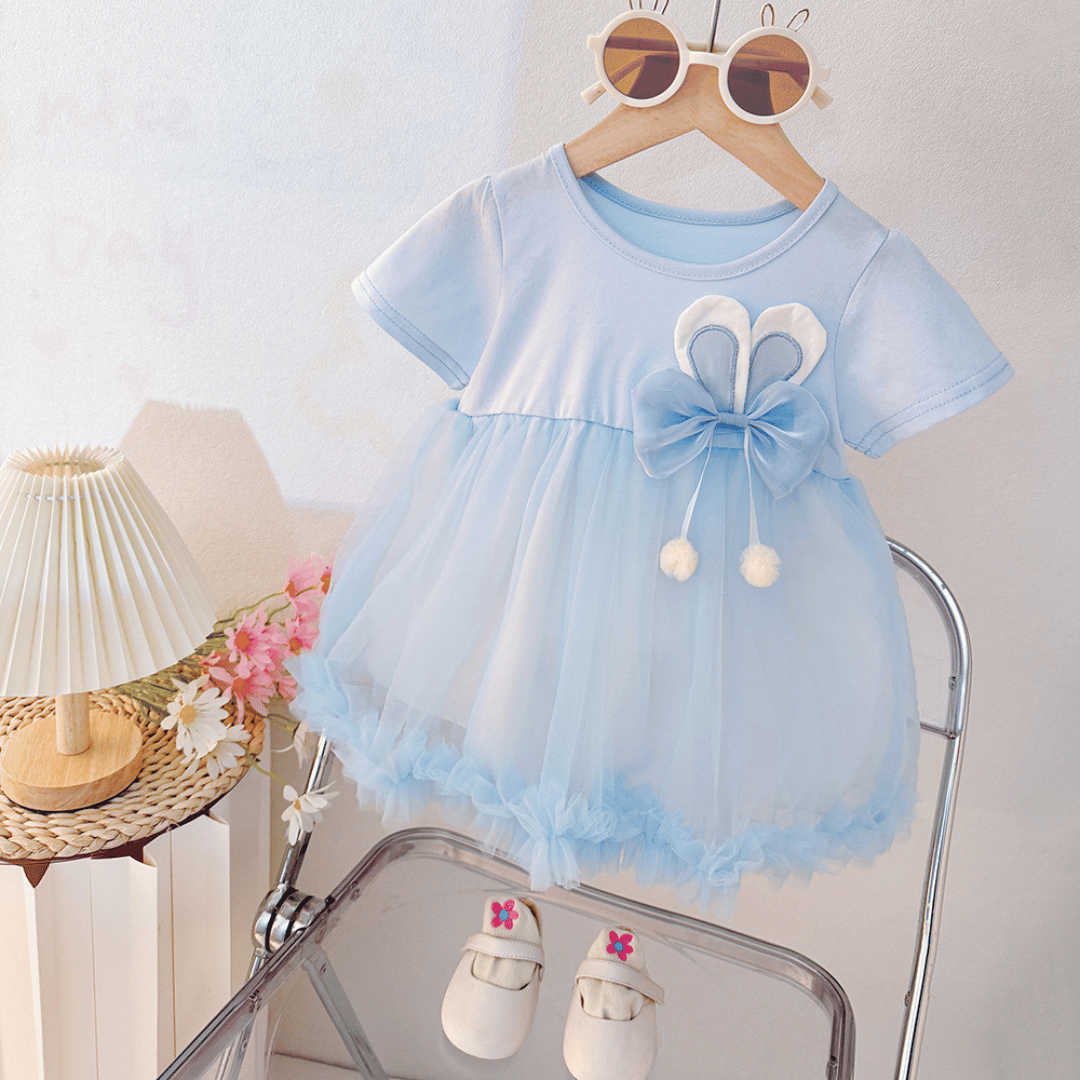 Cute Bunny Bow Party Dress