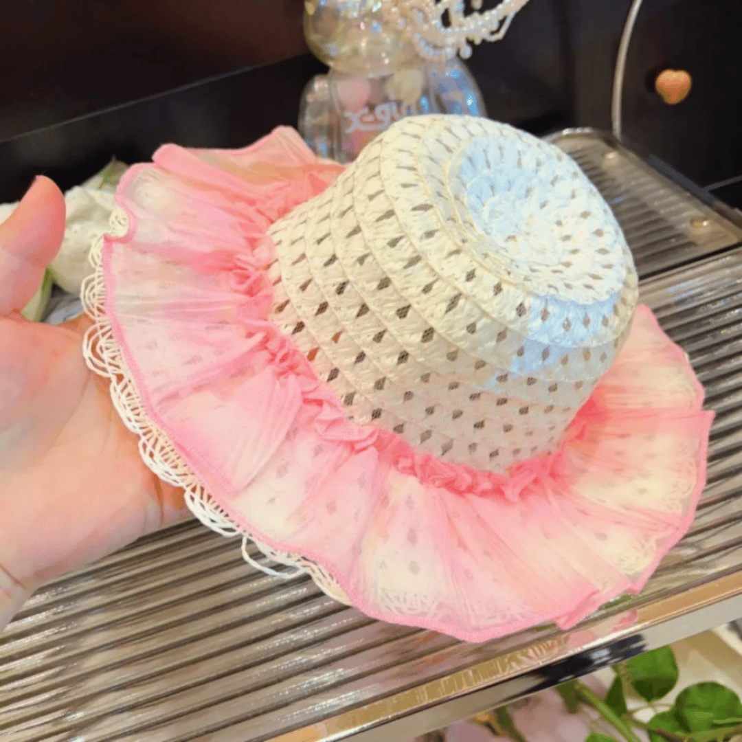 Blush Rainbow Tulle Baby Princess Dress With Hat