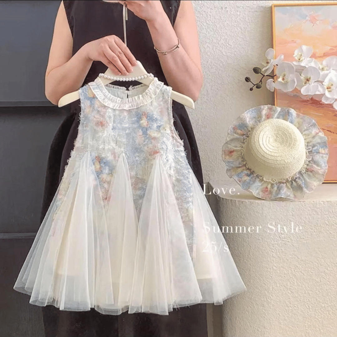 Baby Girl Vintage Floral Party Dress