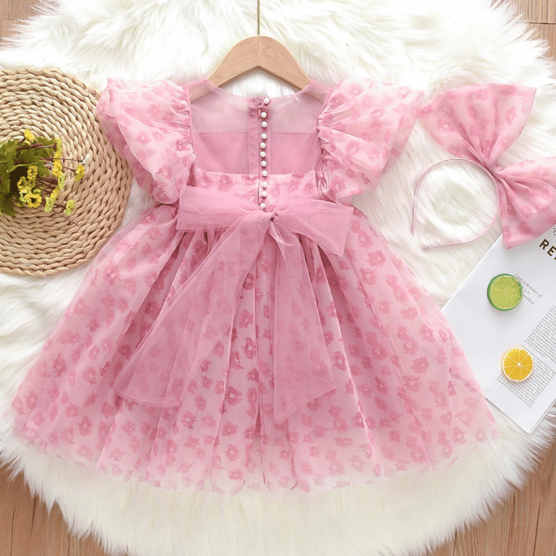 Blush Pink Floral Princess Dress