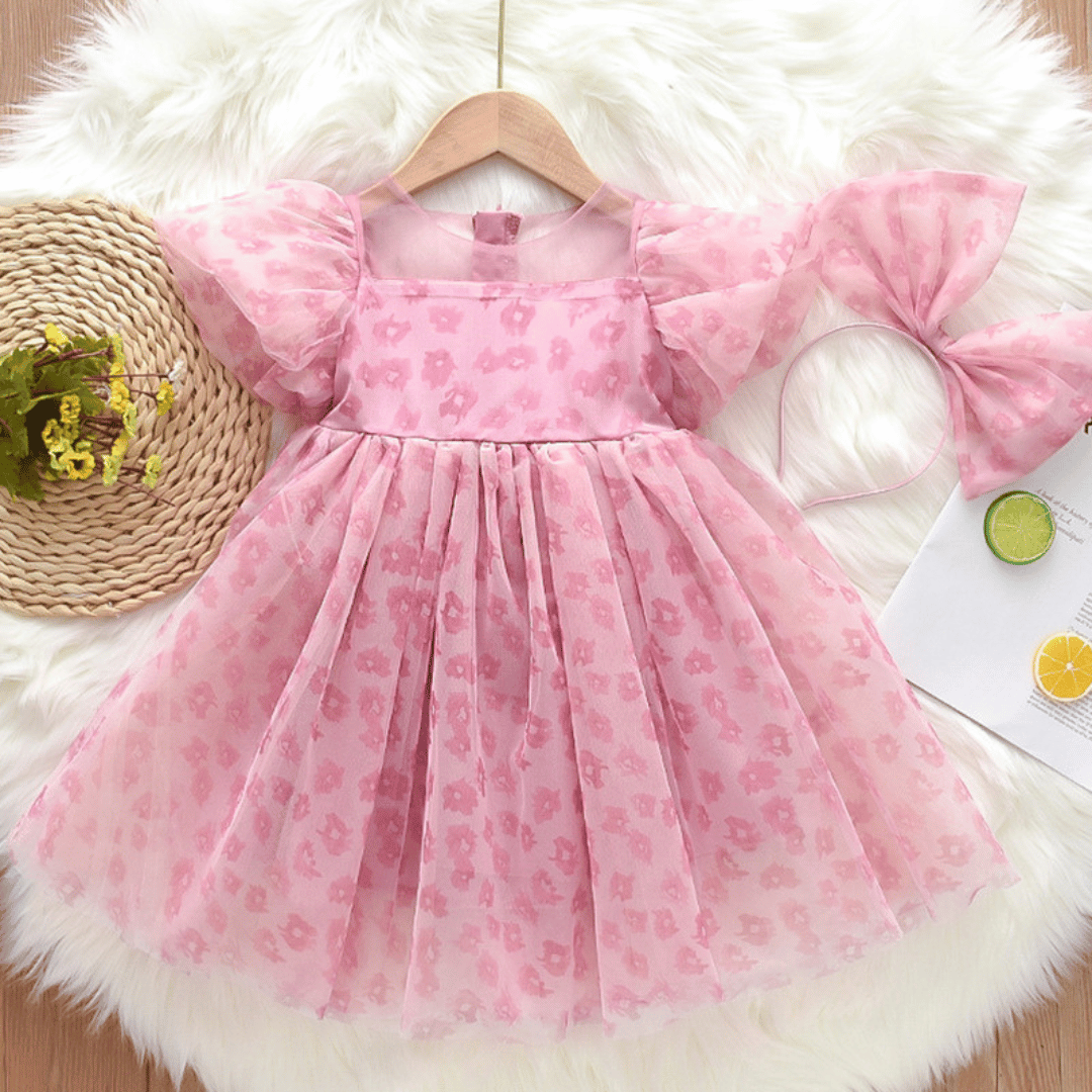 Blush Pink Floral Princess Dress