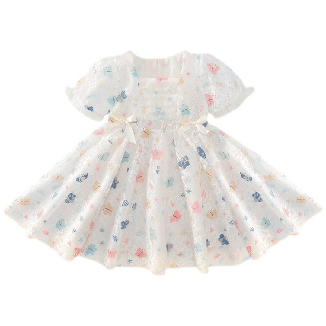 Pastel Butterfly Lace Princess Dress