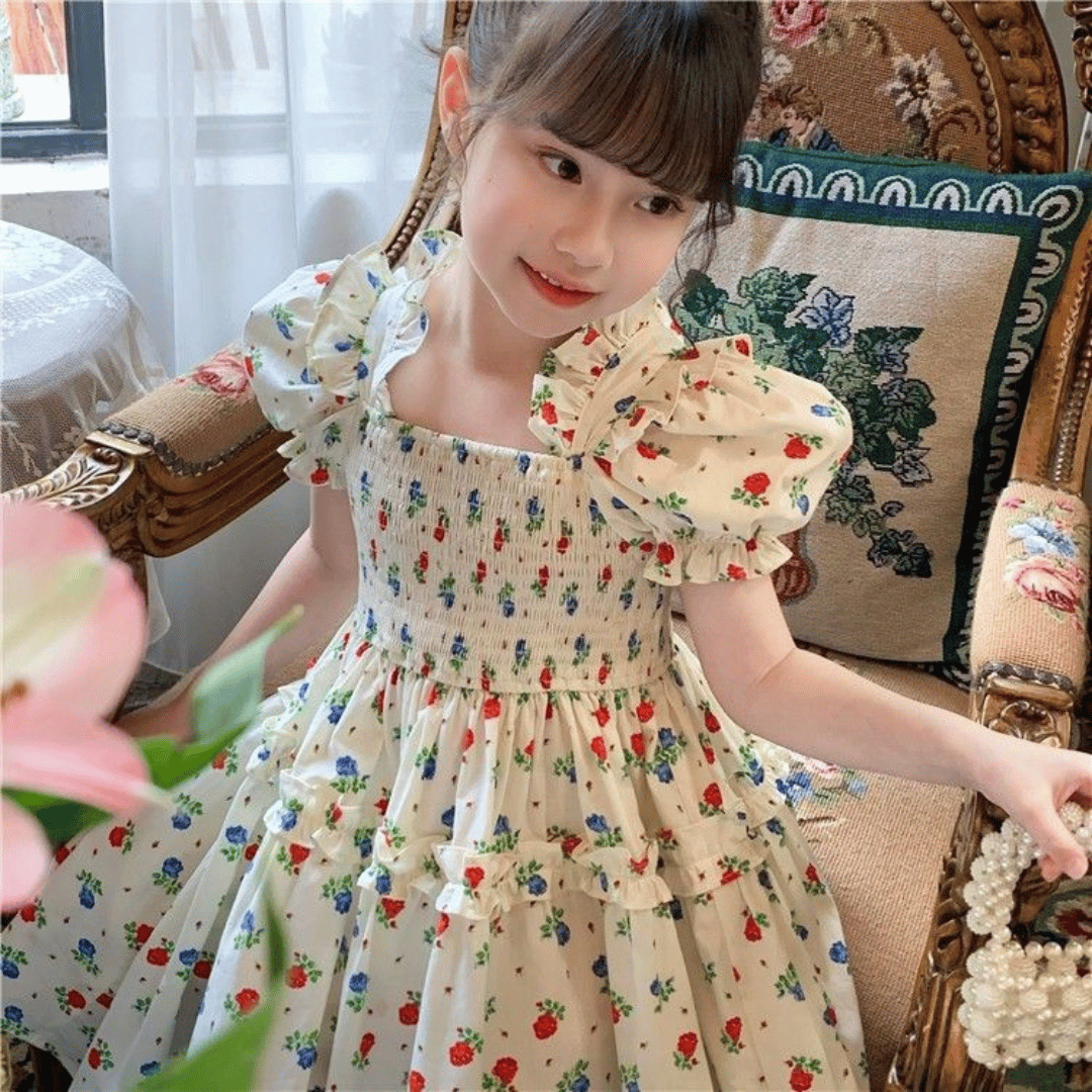 Vintage Floral Party Dress