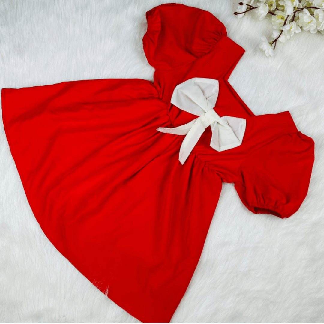 Polka Dot Puff Party Dress