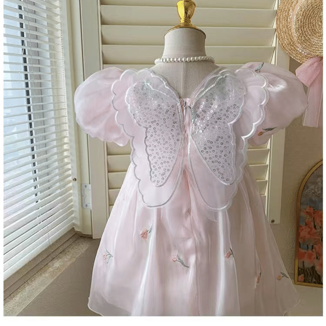 Pink Butterfly Fairy Party Dress