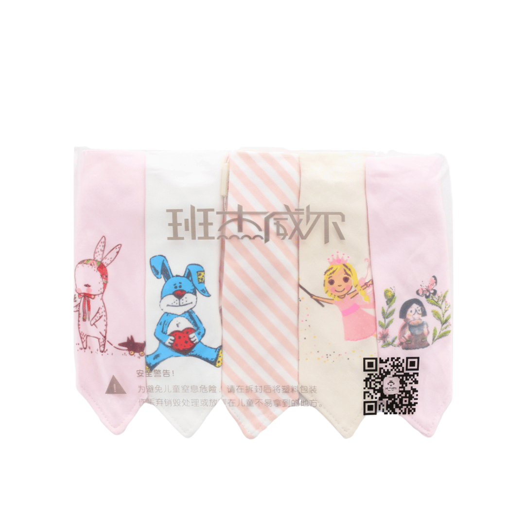 Pure Cotton Baby Triangular Bibs