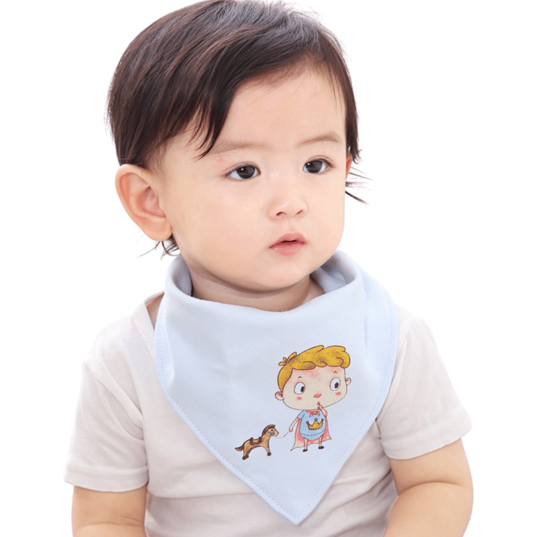 Pure Cotton Baby Triangular Bibs Sets