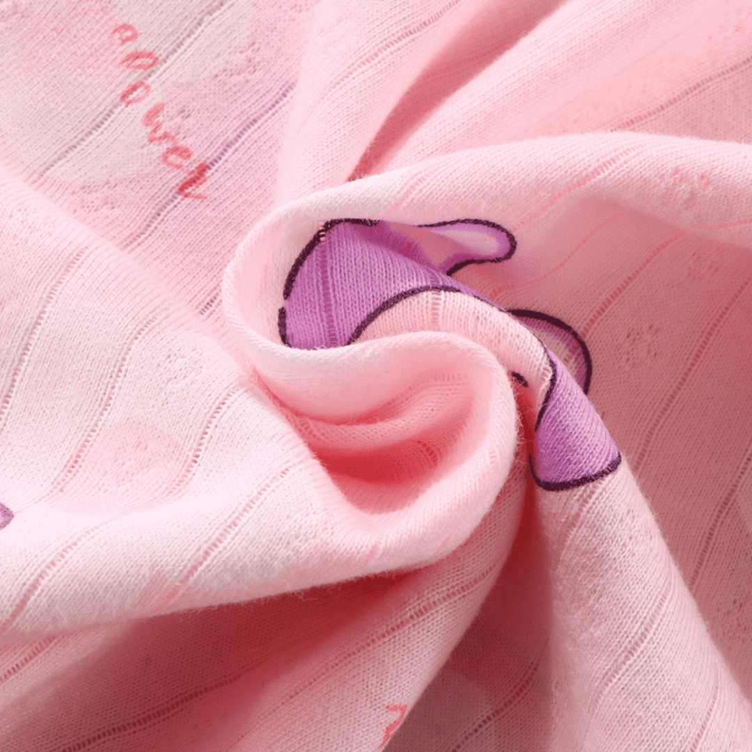 Purple Bunny Girls Summer Suspender Skirt Set