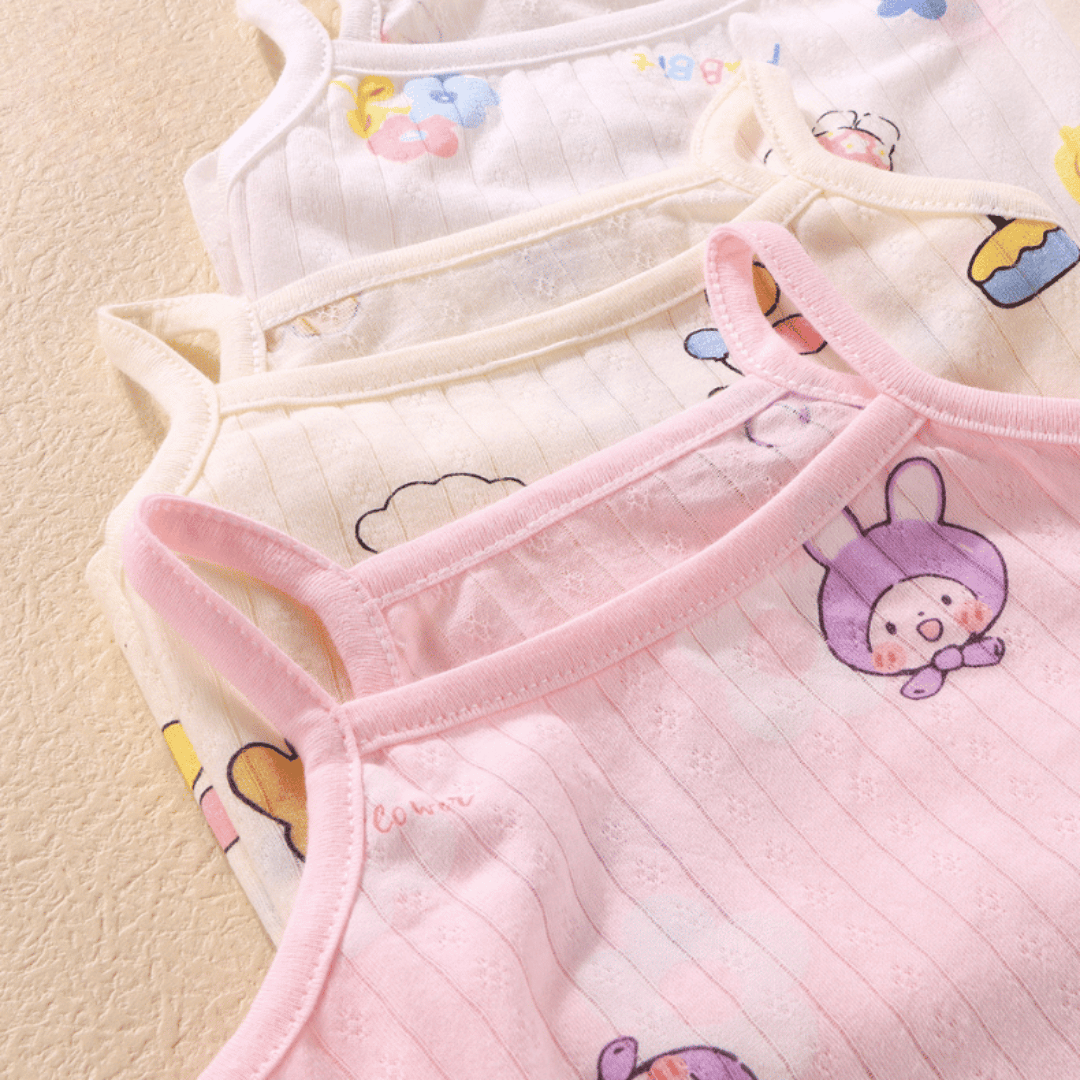 Purple Bunny Girls Summer Suspender Skirt Set