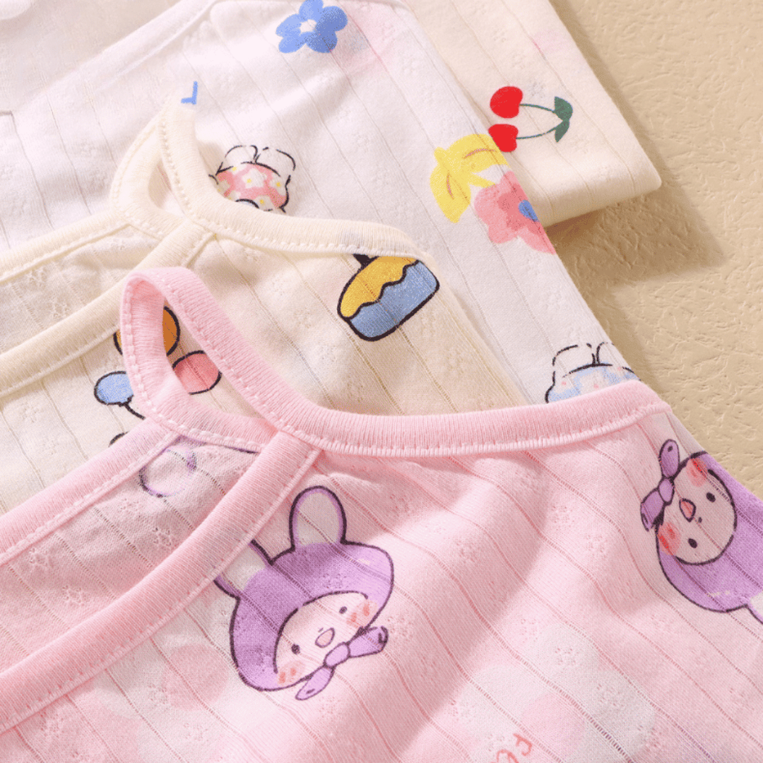 Purple Bunny Girls Summer Suspender Skirt Set