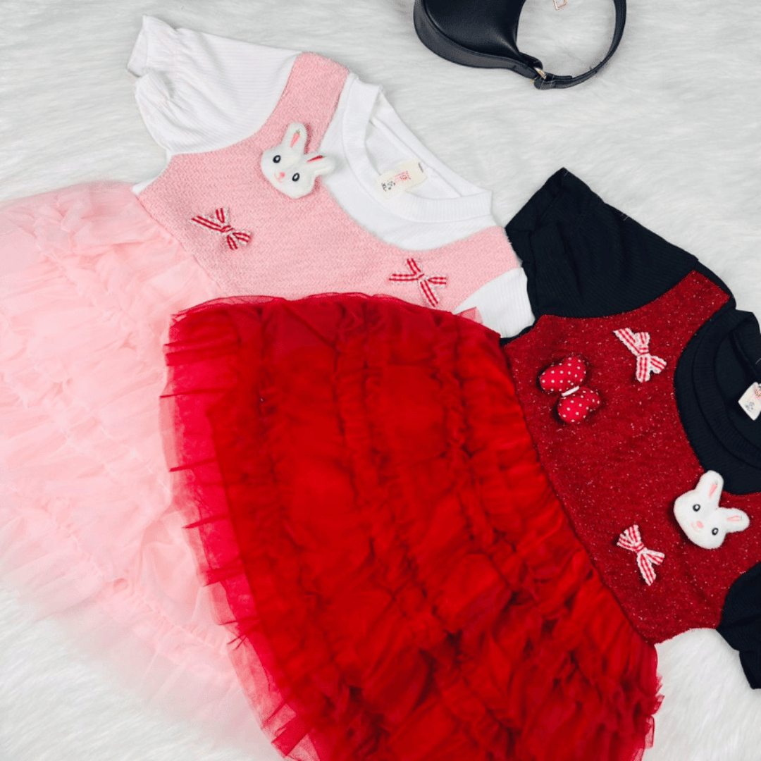Glitter Bunny Princess Tulle Dress