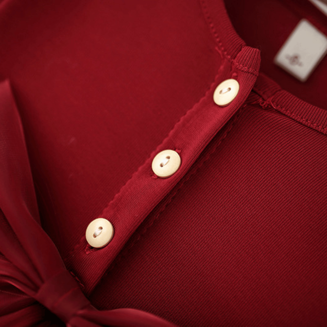 Short Sleeve Luxury Layered Tulle Bow Princess Dress