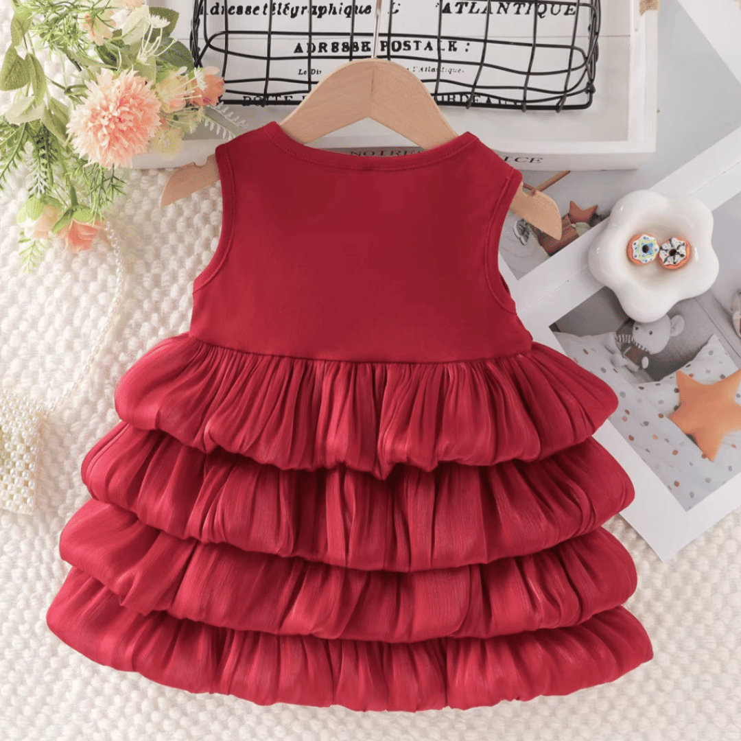 Royal Blossom Layered Mesh Princess Dress